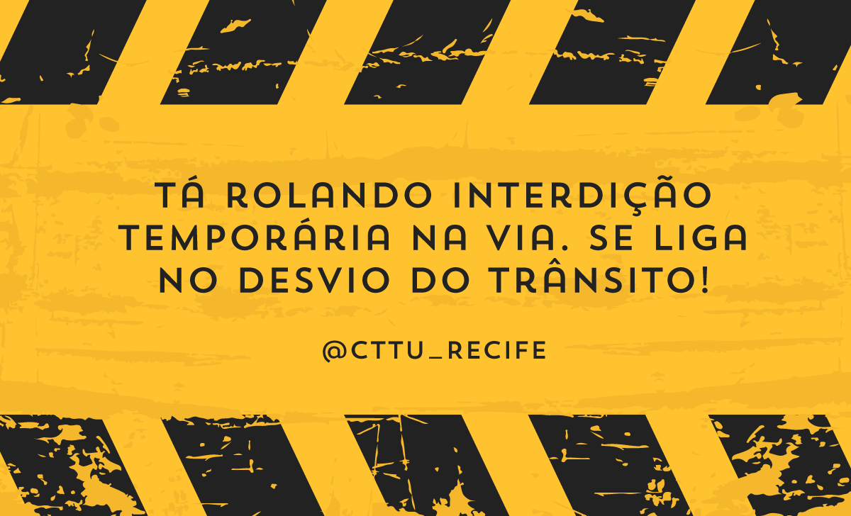 CTTU monta esquema de trânsito para obra da Emlurb na Avenida Rui Barbosa