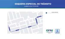 CTTU realiza esquema especial de trânsito para obra no Ibura