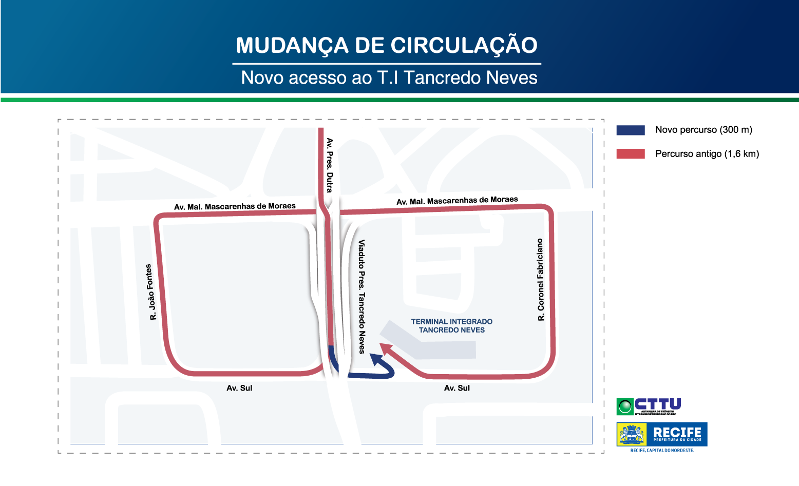 CTTU abre novo acesso para o Terminal Integrado Tancredo Neves