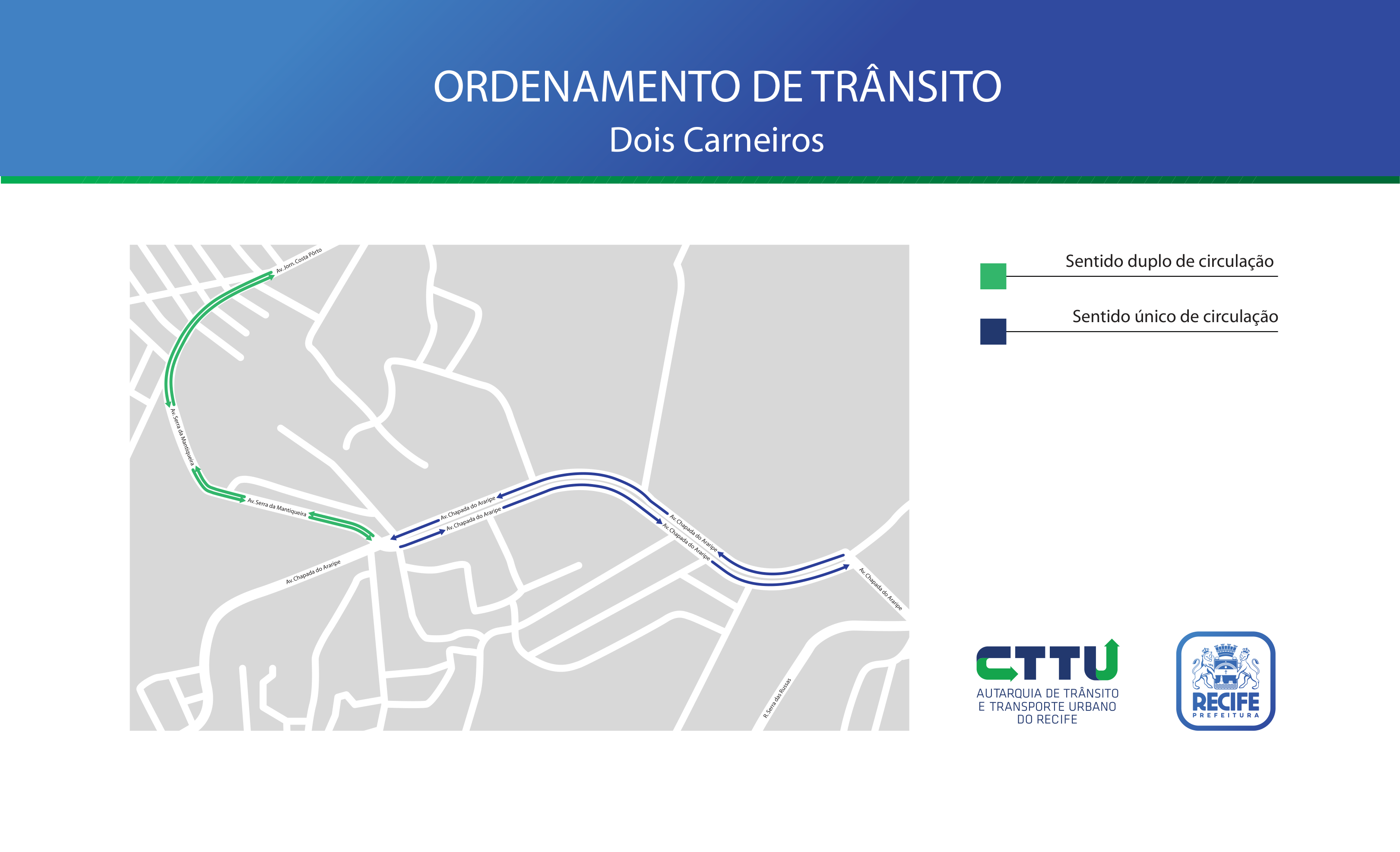 CTTU implanta ordenamento de trânsito no bairro de Dois Carneiros