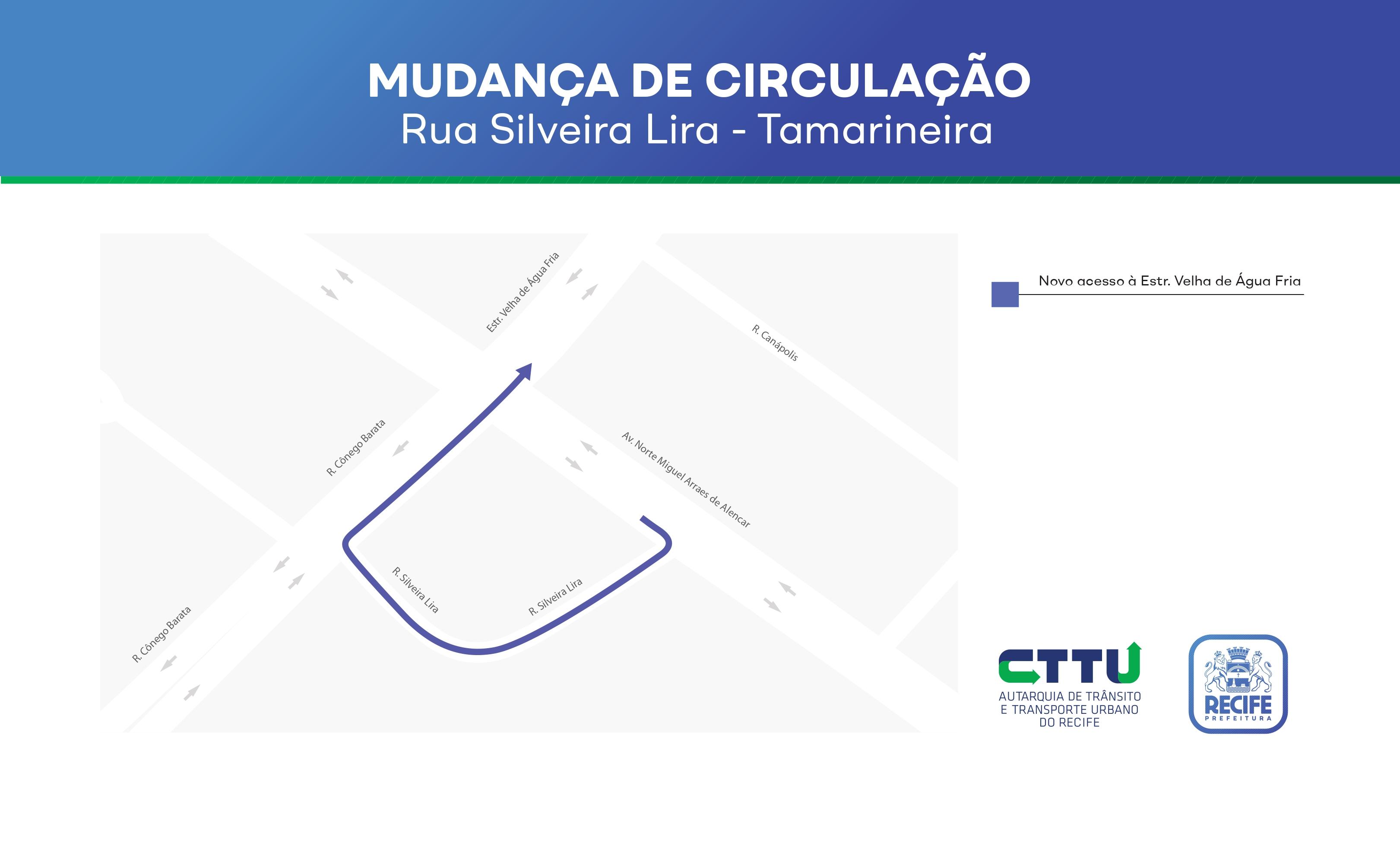 CTTU realiza mudança de circulação para acesso à Estrada Velha de Água Fria