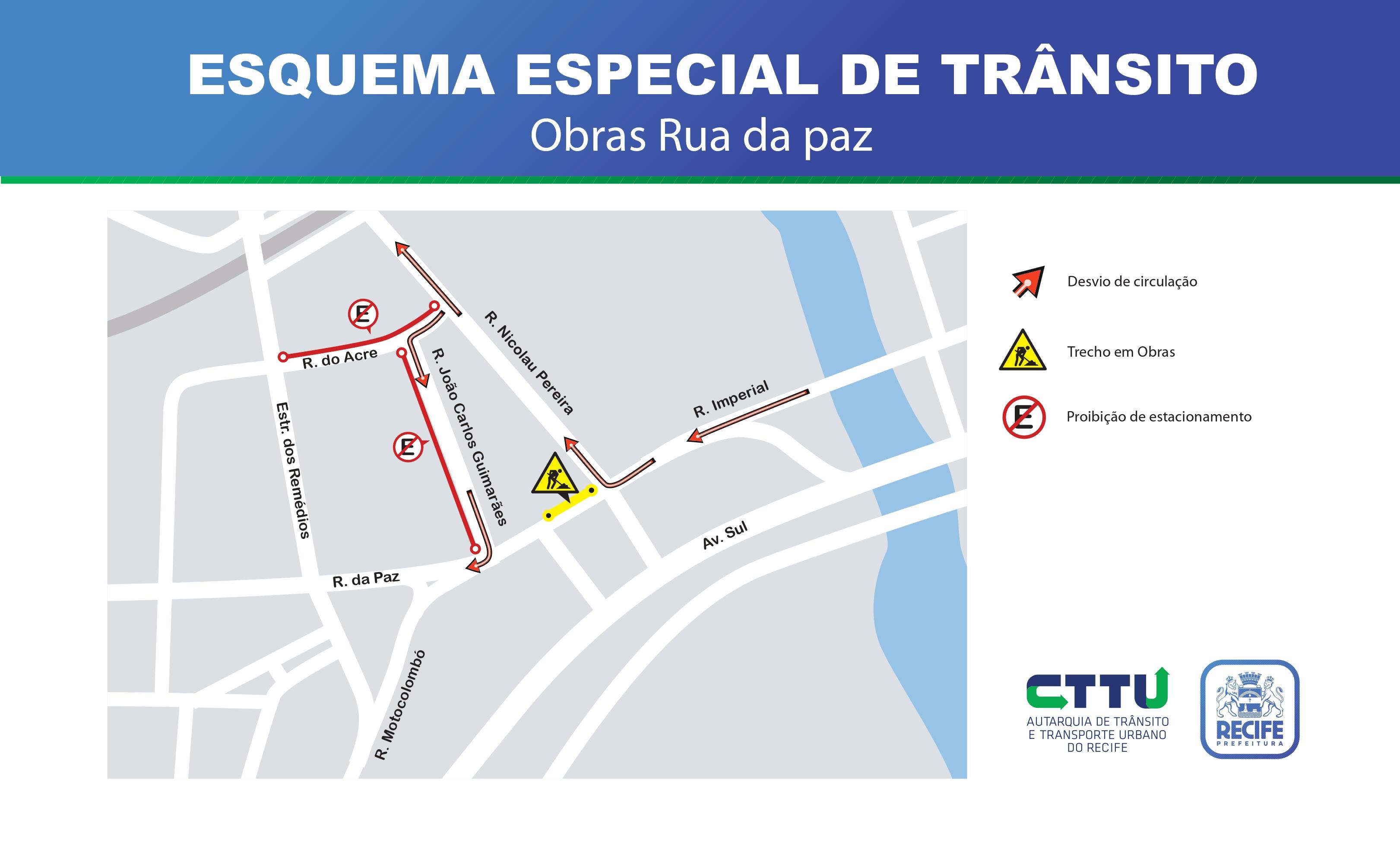 Esquema especial - obra Rua da Paz