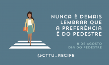 CTTU trânsito Recife Pedestres Dia do Pedestre Ação educativa